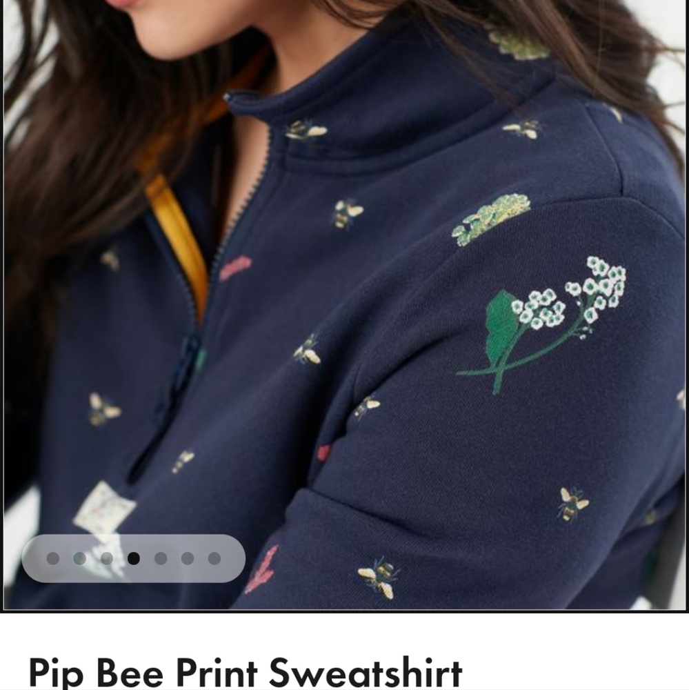 JOULES Pip Bee Print Sweatshirt - Picture 3 of 5